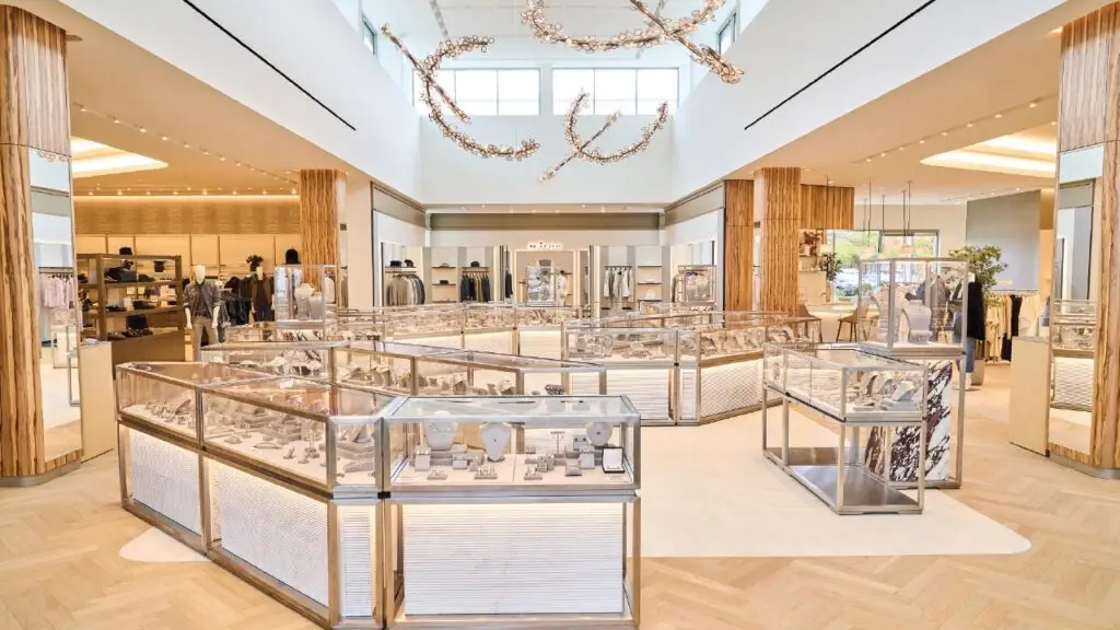 Jewelry counters inside a Wilkes Bashford store in Palo Alto California image