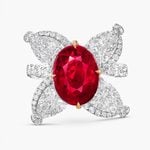 Ruby and Diamond Earrings to Headli...