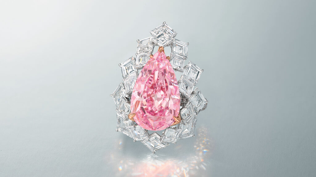 The 8.41-carat pink-diamond ring at Christie's image