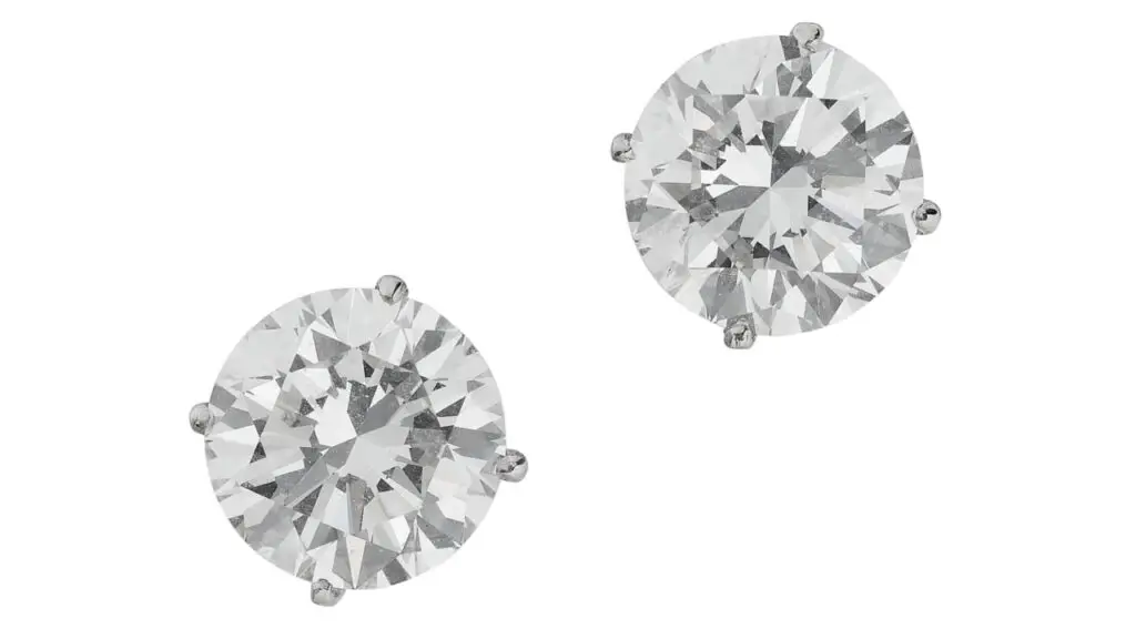 diamond earrings at Christie's image