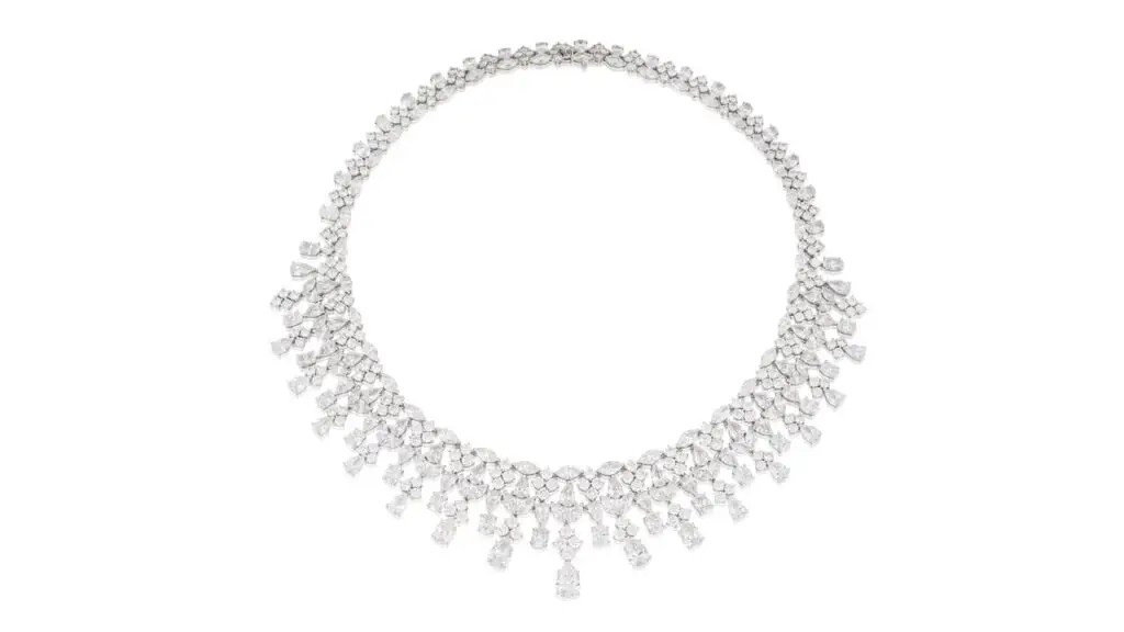 Fringe diamond necklace at Christie's image