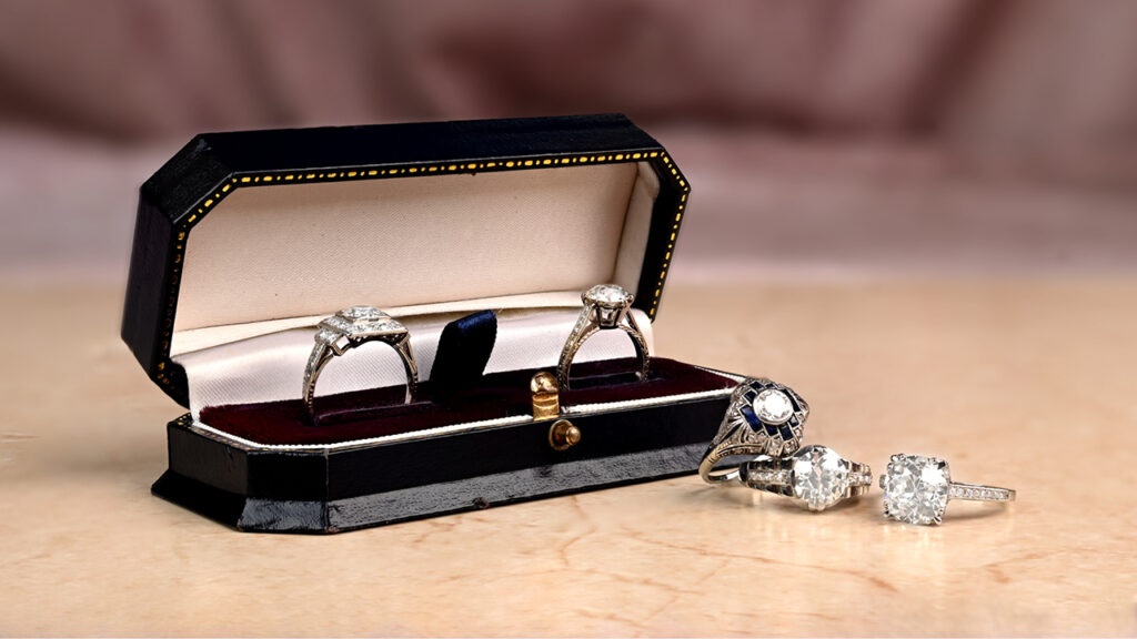 Selection of Art Deco engagement rings image