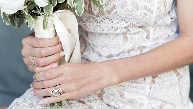 Single Stone rings on model image