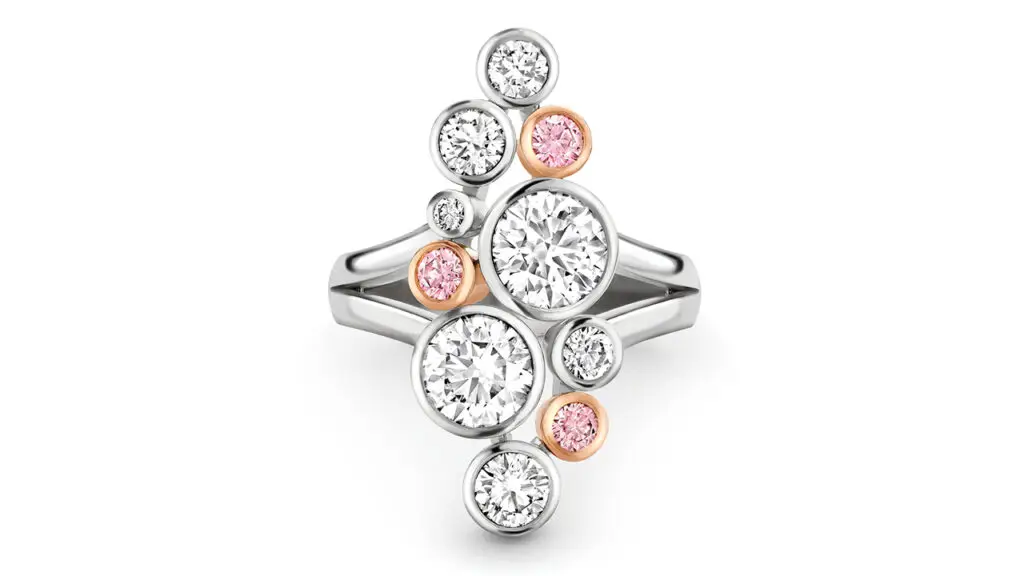 Boodles Raindance ring with pink diamonds from the Argyle mine image