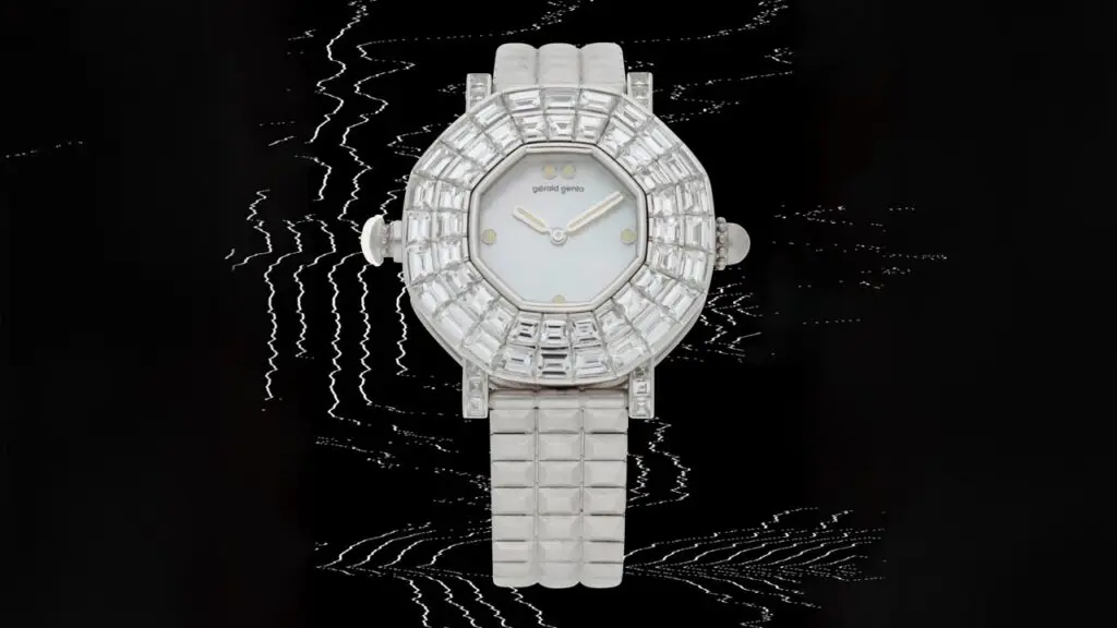 Baguette diamonds and a mother-of-pearl dial at Sotheby's image 