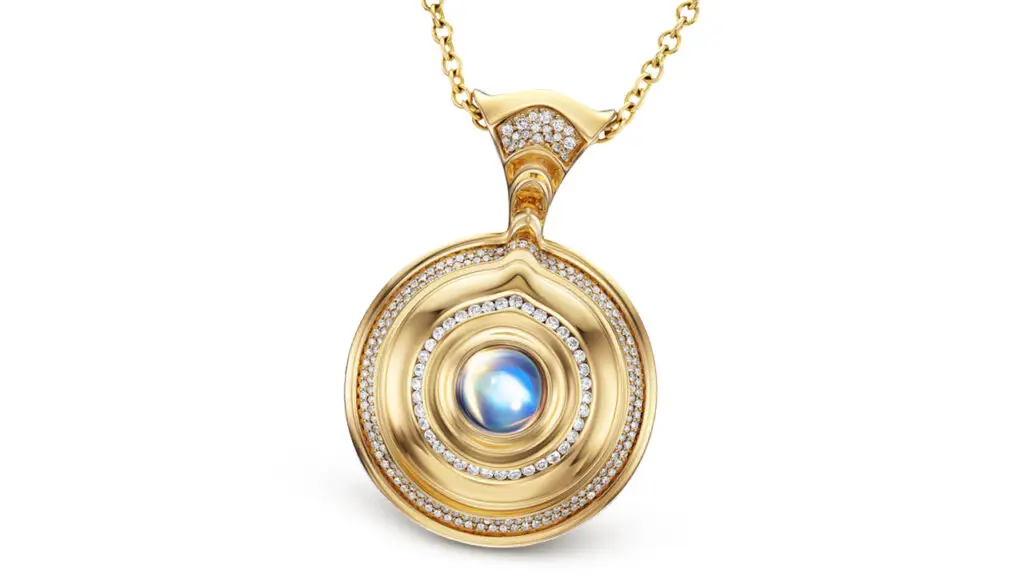 Lazar Resonance pendant with moonstone and diamonds image