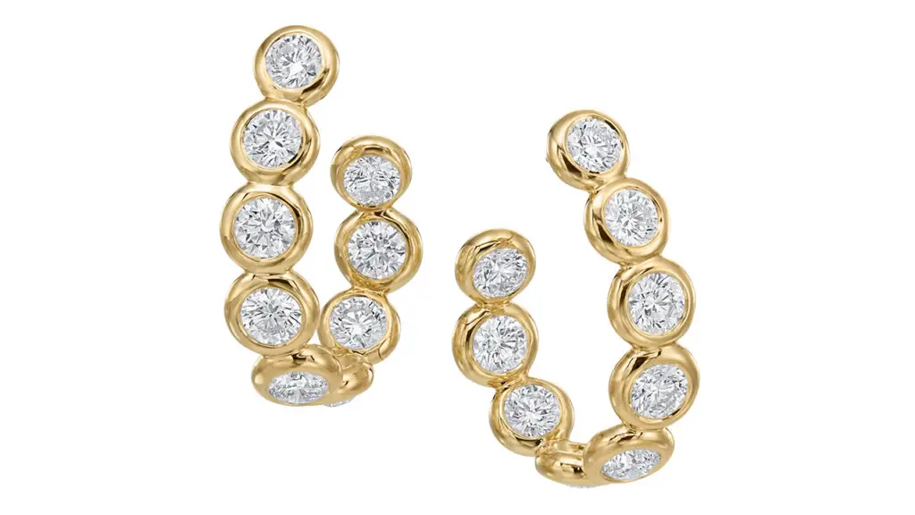 Gumuchian Moonlight diamond and gold earrings image