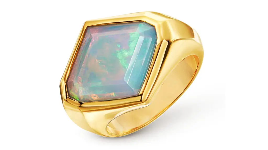 Just Jules opal ring in gold image