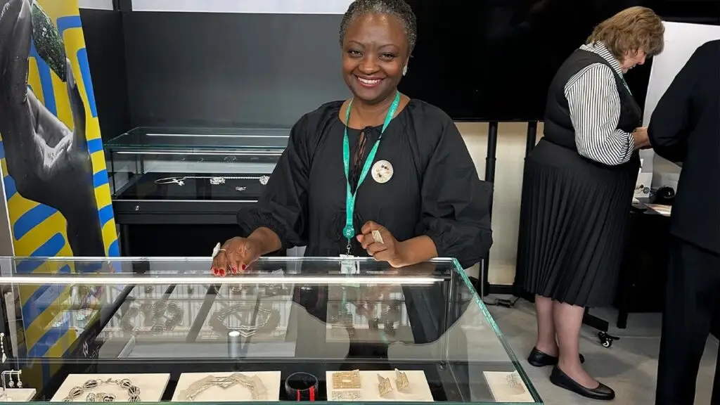 Jo Boateng with an African exhibition image