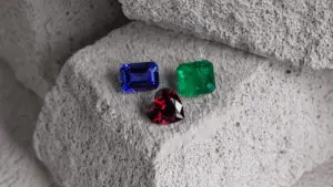 Natural sapphire, ruby and emerald image