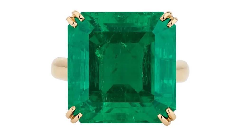Columbian-emerald ring.