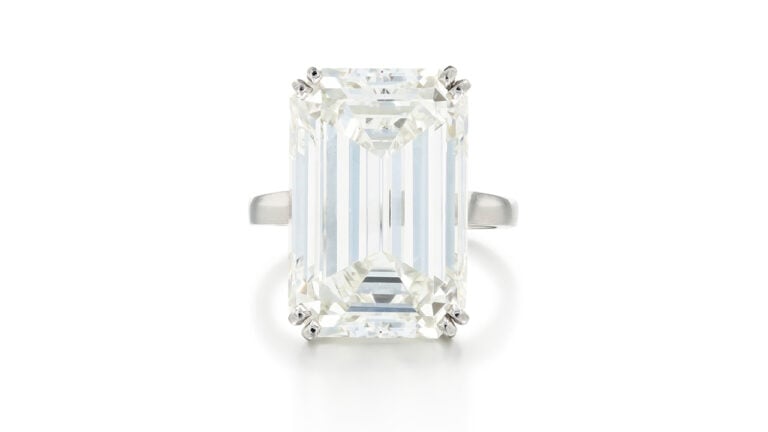 The 16.01-carat Van Cleef & Arpels diamond ring at Sotheby's image