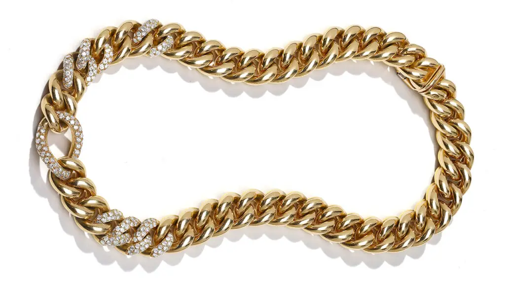 Gold and diamond chain necklace from Hamilton Jewelers image