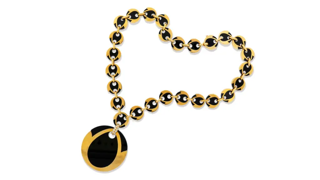 Onyx and gold Boucheron necklace from Simon Teakle image