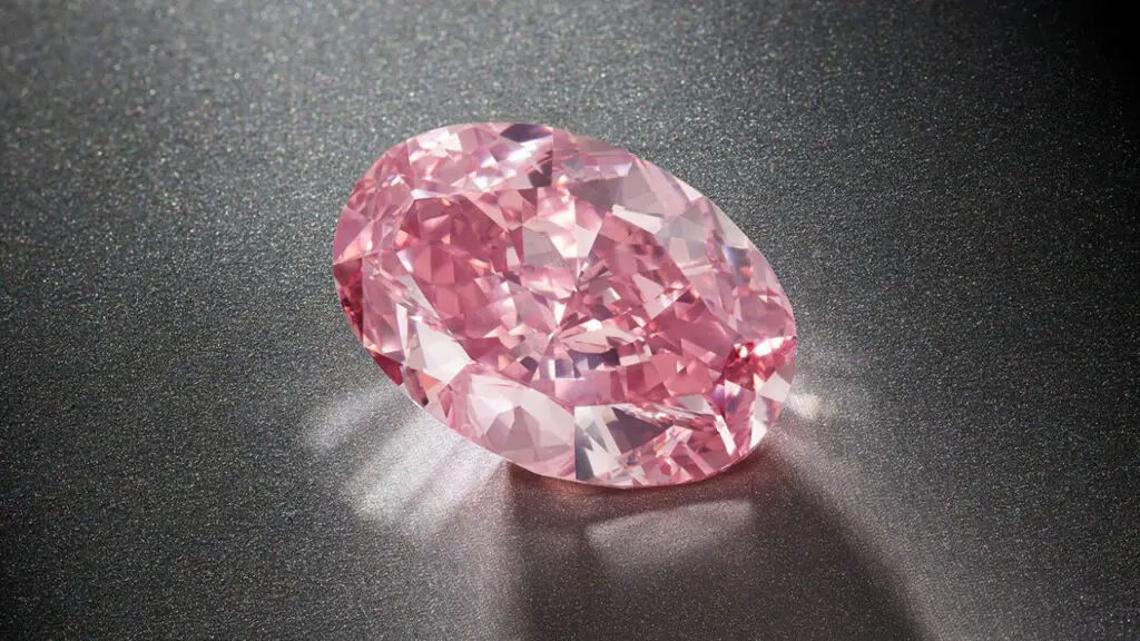 Fancy-vivid-pink loose diamond at Phillips image