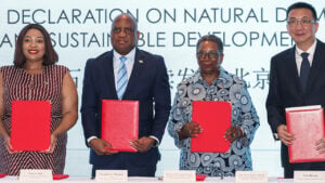 African and Chinese industry members at the signing of the Beijing Declaration image