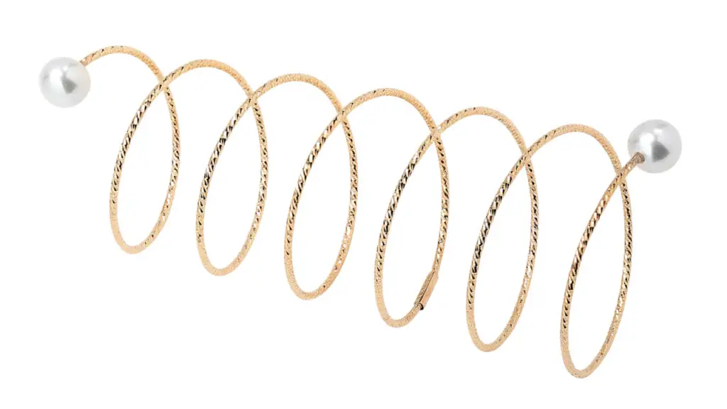 Magic Wire ring in gold with pearls image