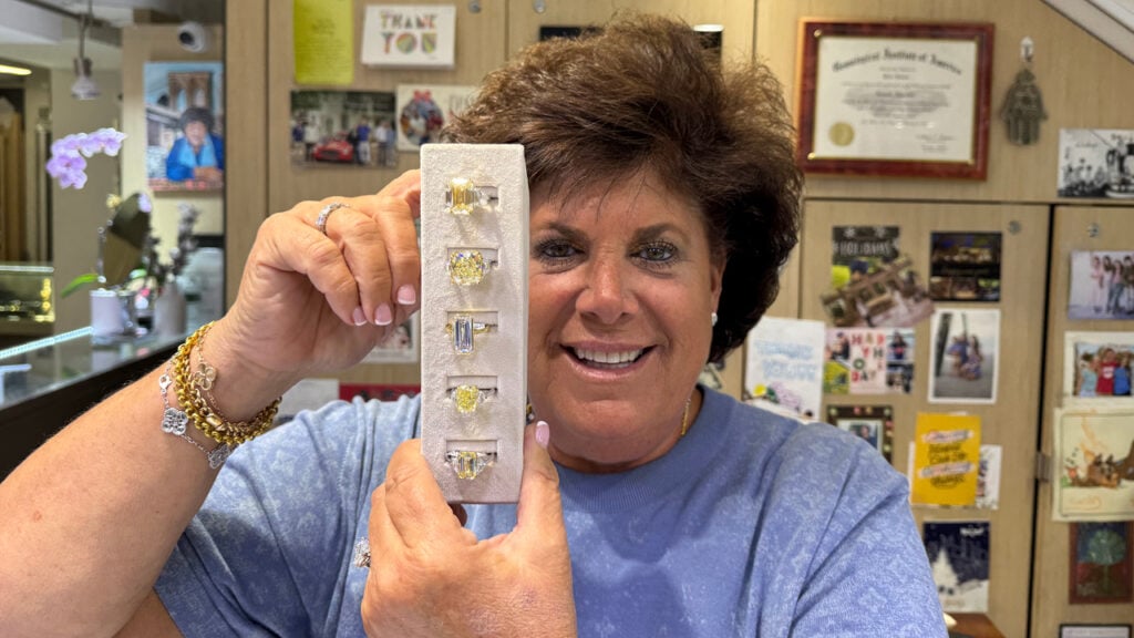 Kerri Lavine with a selection of diamond rings image