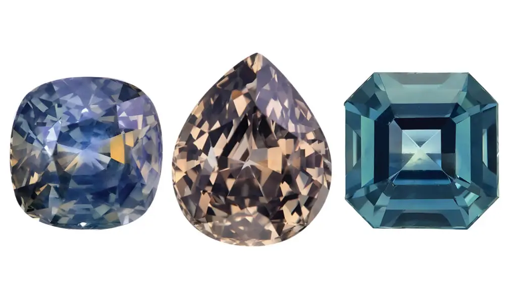 A trio of unheated Montana sapphires from the Rock Creek mines image