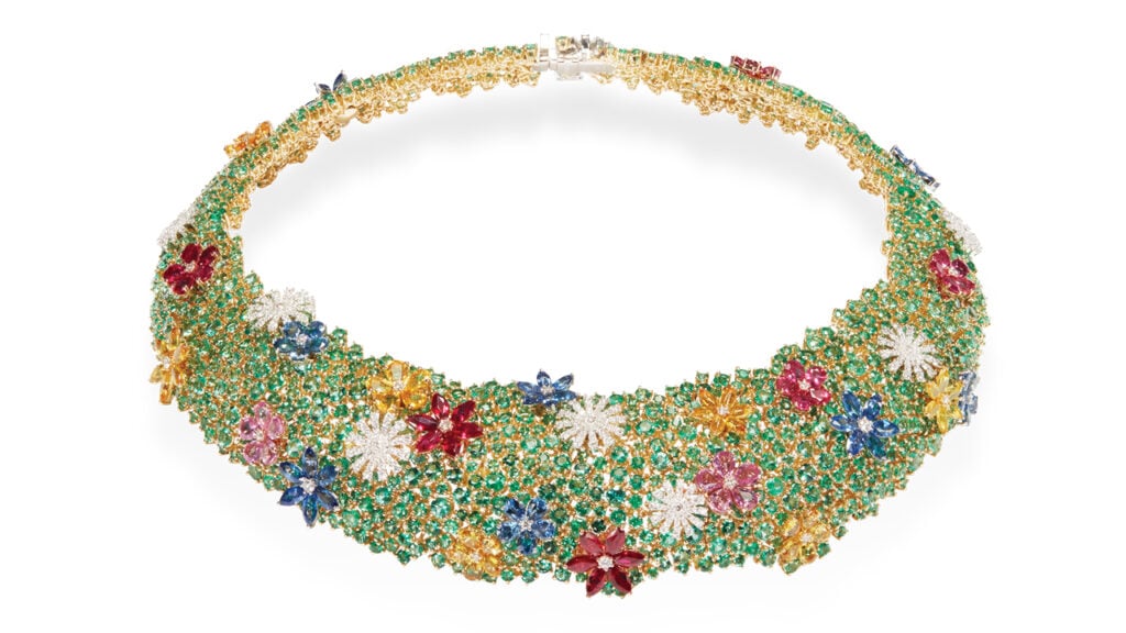 Damiani’s Florea necklace, inspired by Botticelli’s Allegory of Spring image