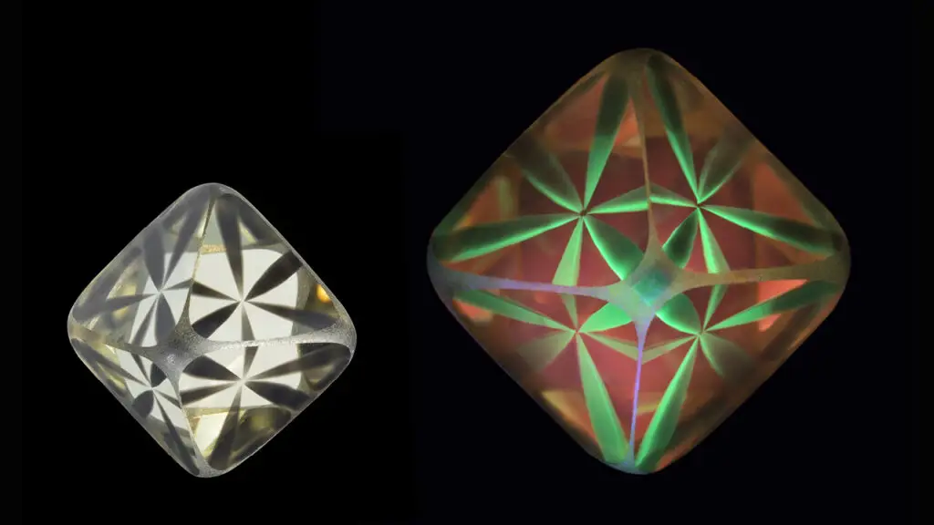 The Rhodesian Star, a nitrogen/hydrogen/nickel-rich, 11.38-carat polished diamond of mixed cuboid-octahedral growth image