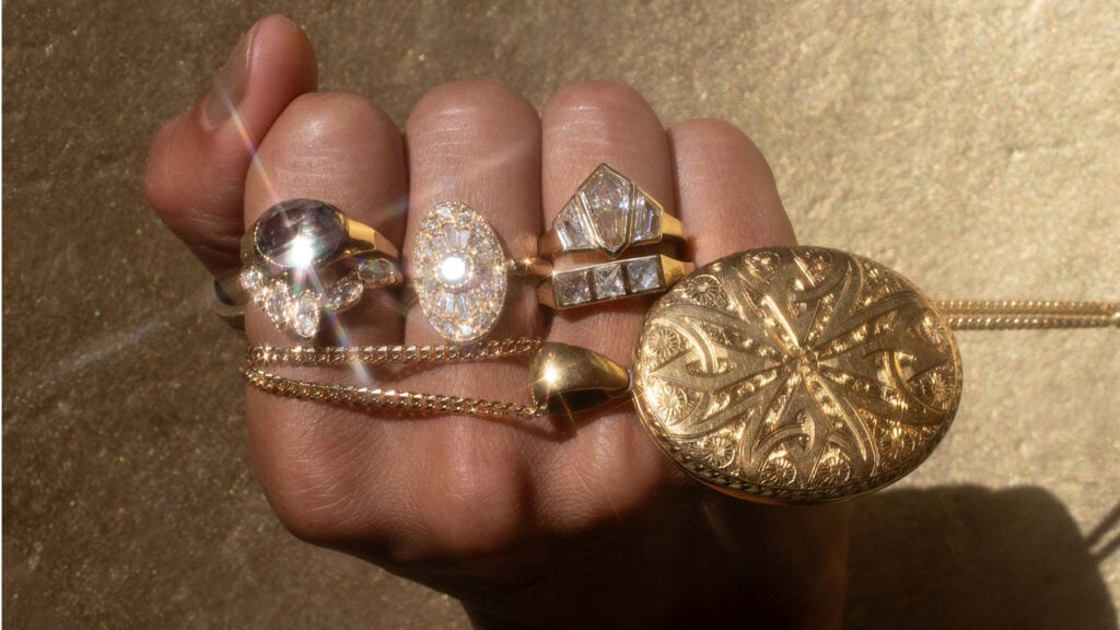 Image from retailer Esqueleto’s “All That Glitters” holiday campaign image