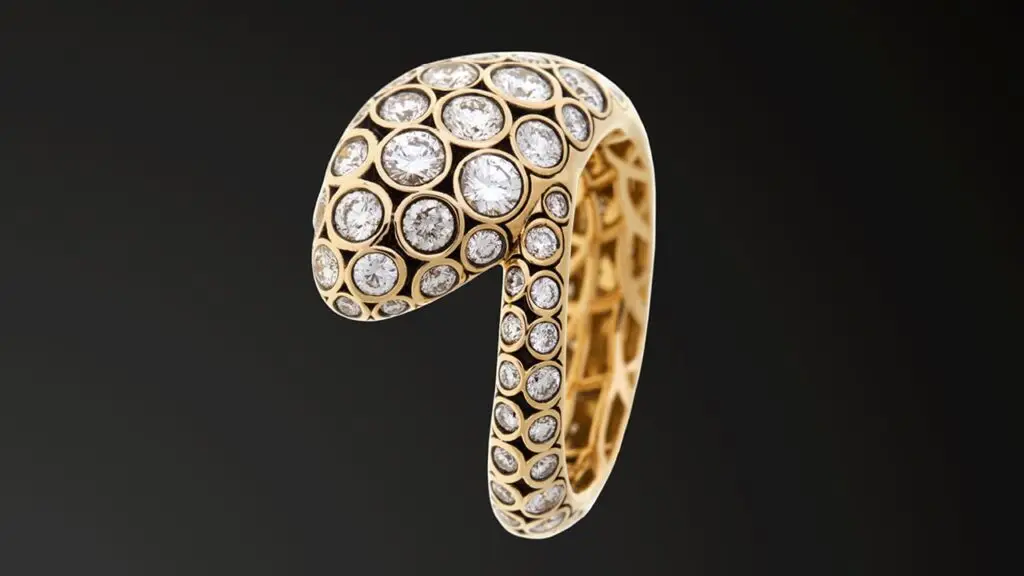 Diamond-set Selim Mouzannar Basilisk ring image