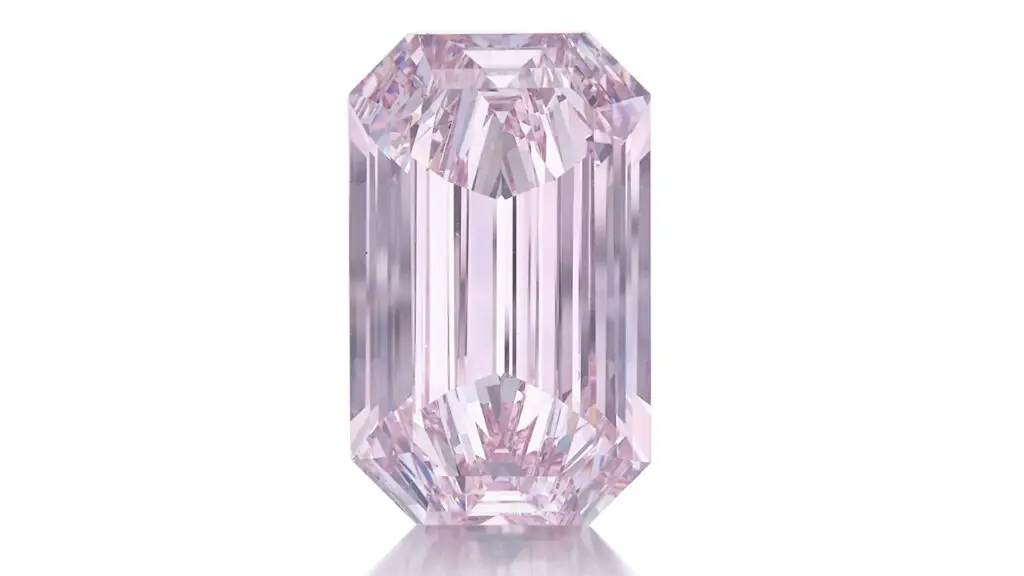 Emerald-cut, fancy-intense-purplish-pink, internally flawless diamond at Sotheby's image