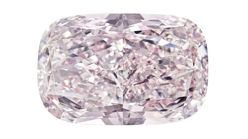 Cushion-shaped, fancy-light-purplish-pink, internally flawless diamond at Sotheby's image