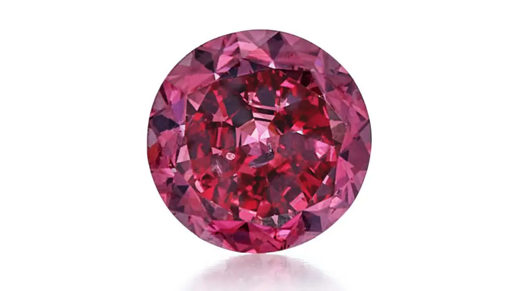 Red diamond ring at Sotheby's image