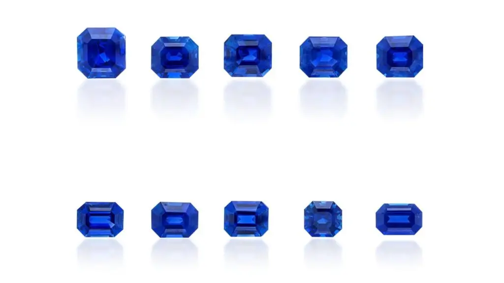 Group of unmounted Kashmir sapphires at Sotheby's image