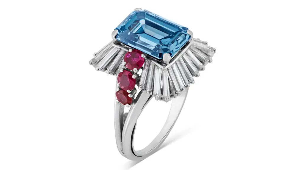 A blue-diamond ballerina ring by Boucheron image