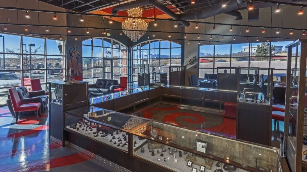 Revolution Jewelry Works in Colorado Springs, Colorado, enjoys an expansive view of the mountains image