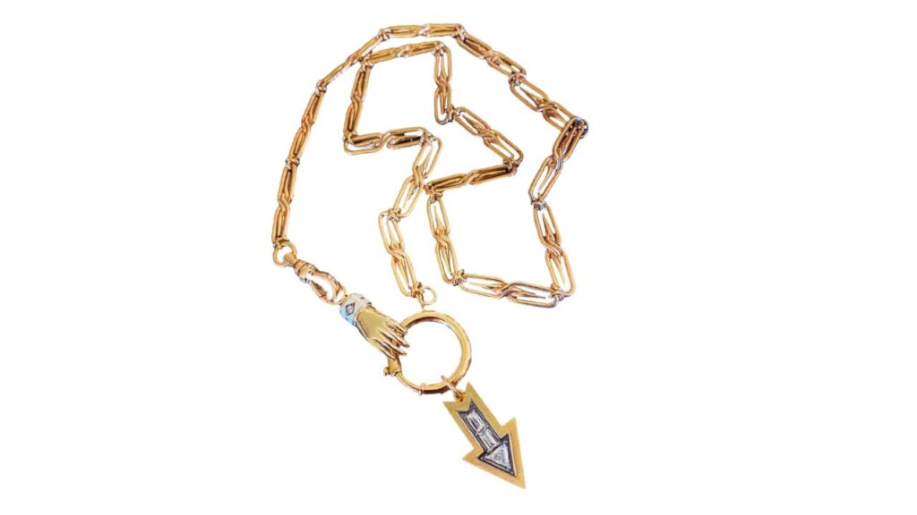 Hand Arrow necklace from jeweler Circa 1700 image