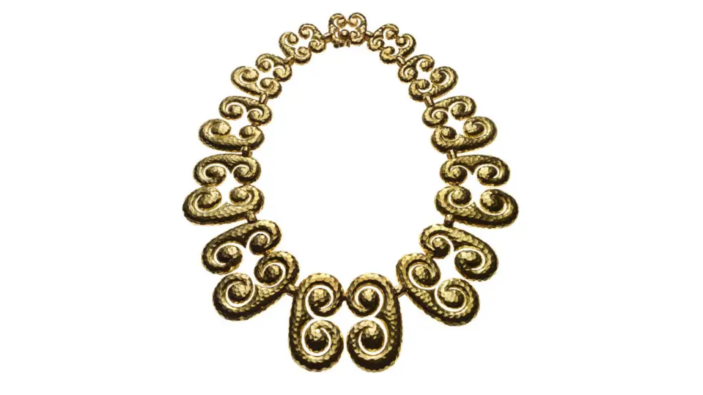 Gold collar necklace image