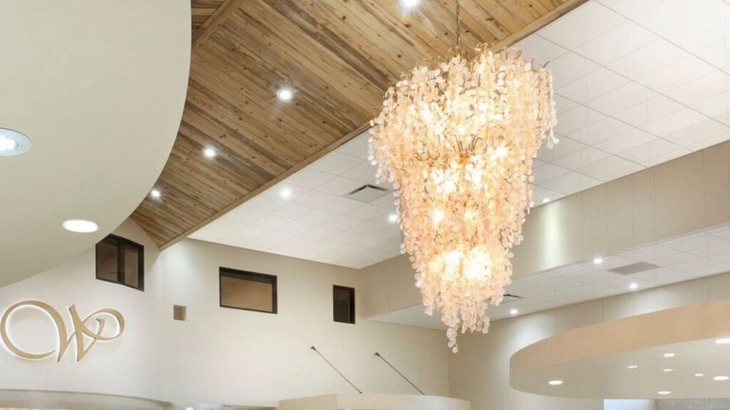 A massive chandelier is a focal point at Williams Jewelers in Englewood, Colorado image