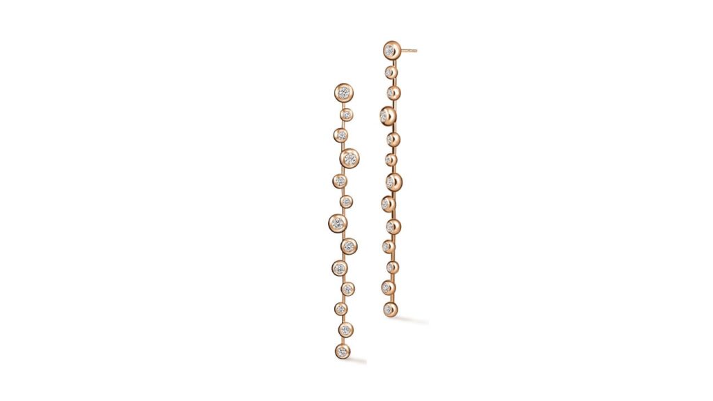 Dream Floating Stiletto earrings in gold and diamonds by Hearts On Fire image