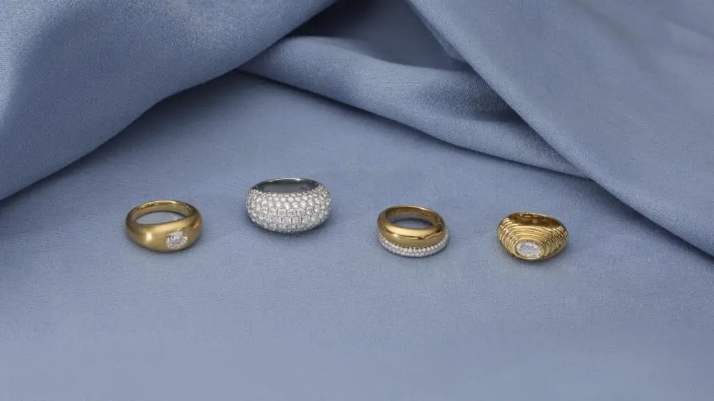 Four Lauren Addison rings with old-cut diamonds image