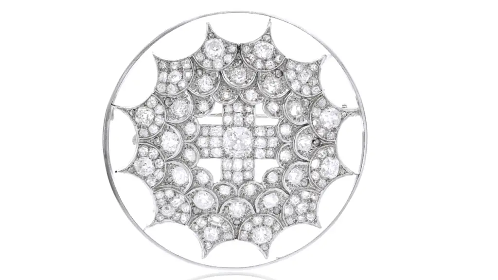 A René Boivin brooch with rock crystal and diamonds image