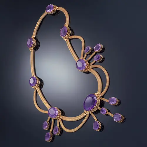 antique amethyst necklace image