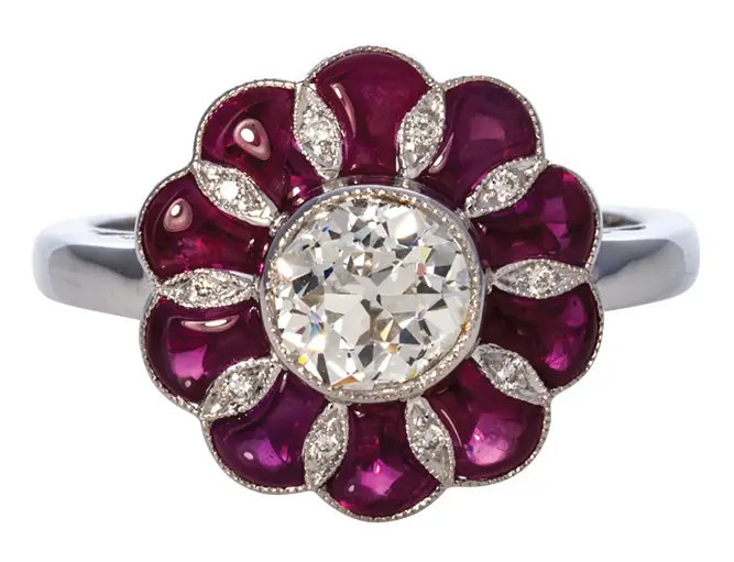 Croghan’s Jewel Box Art Deco ring with an Old European-cut diamond image