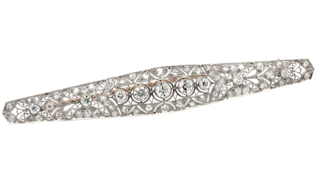 A diamond-set bar brooch from Under the Crown image