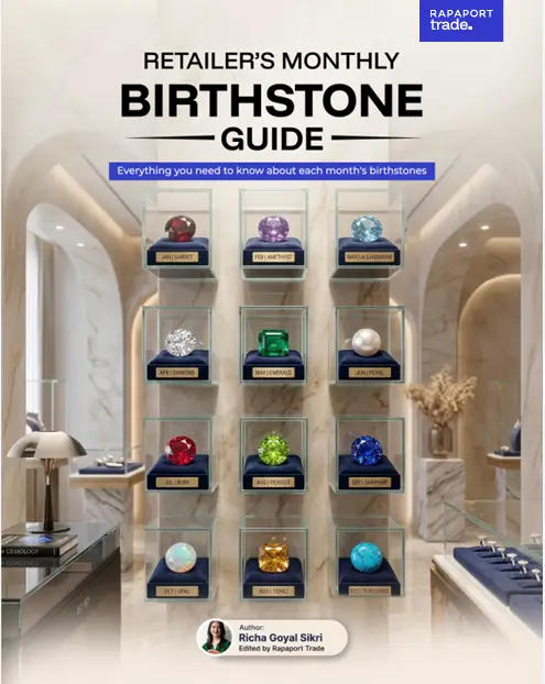 Monthly birthstone cheat sheet for retailers cover image