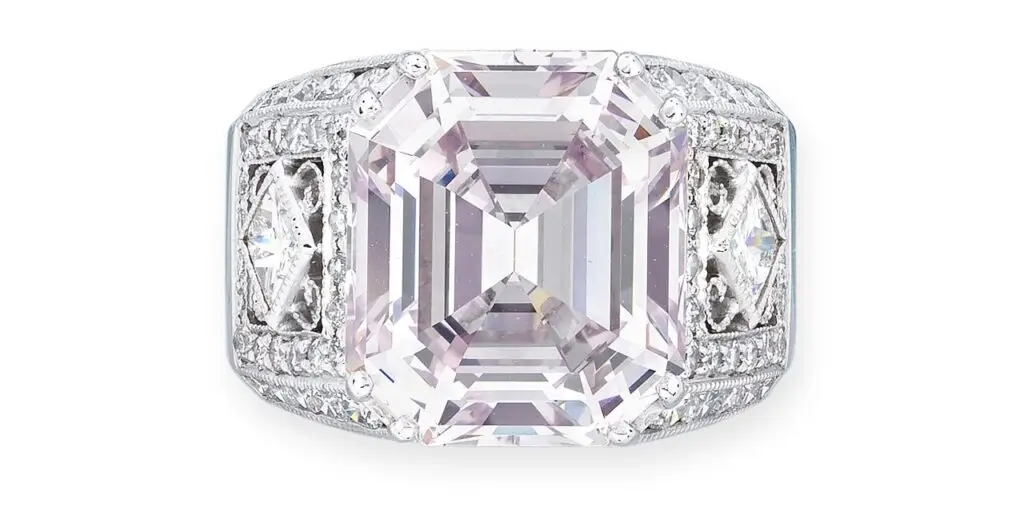 Emerald-cut, 9.17-carat diamond ring, Christies image