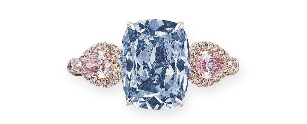 Cushion modified brilliant-cut, 3.33-carat diamond ring, Christies image
