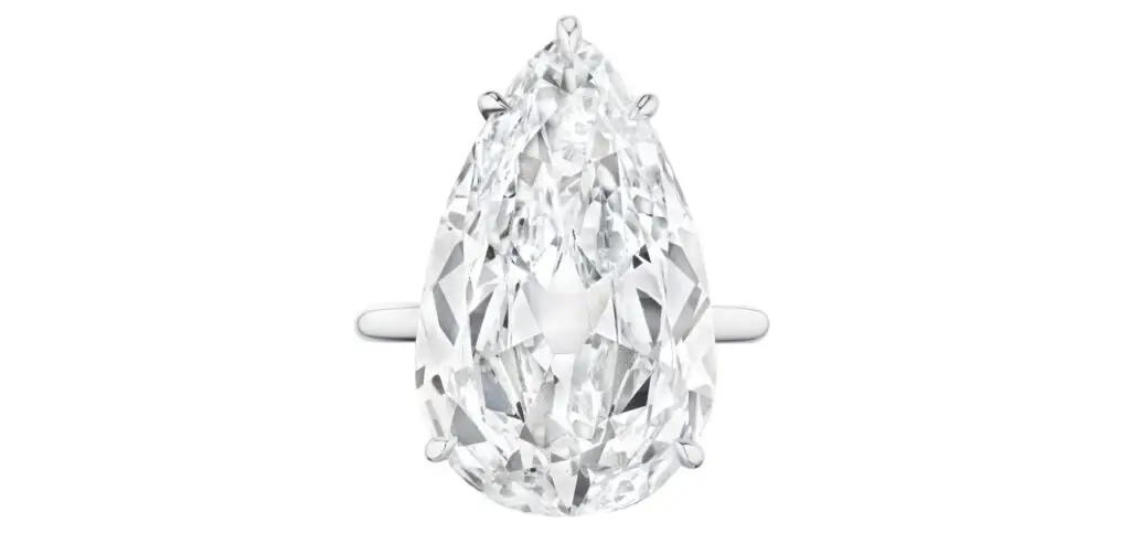 pear brilliant cut diamond ring, Christies image