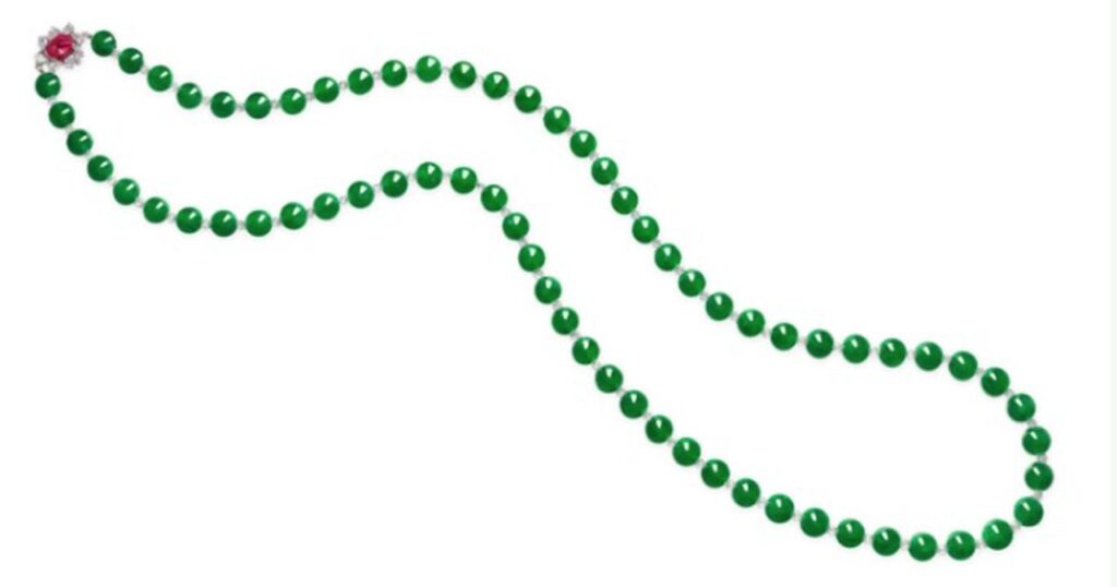 jadeite bead necklace image