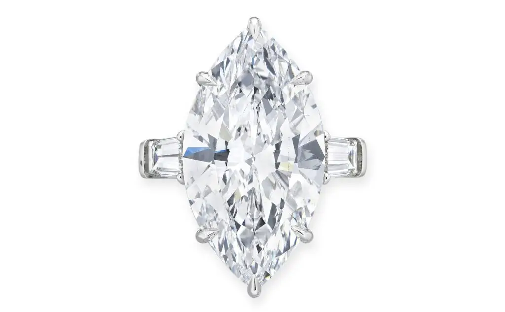 Marquise cut diamond ring image