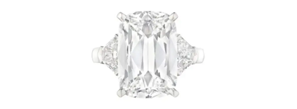Rectangular cut Cartier diamond ring, Christies image