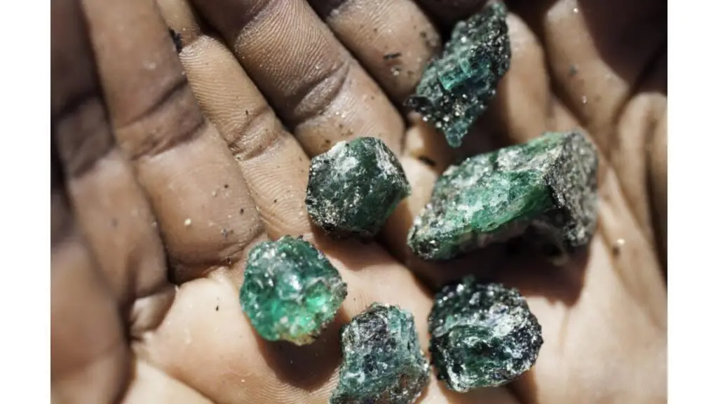 Rough emeralds from Gemfields’ Kagem mine in Zambia image